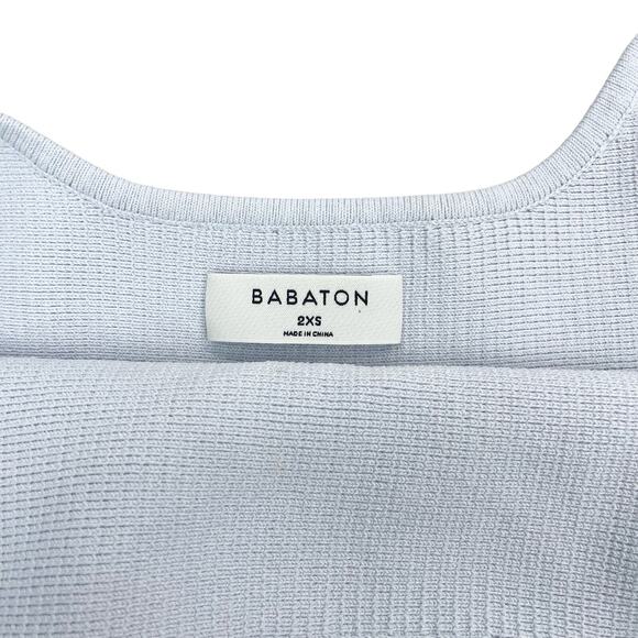 BABATON Aritzia Squareneck Cropped Rib Tank Sz 2XS - Picture 3 of 5